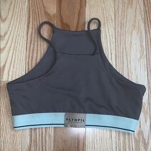 Olympia Activewear High Neck Bra - Army green